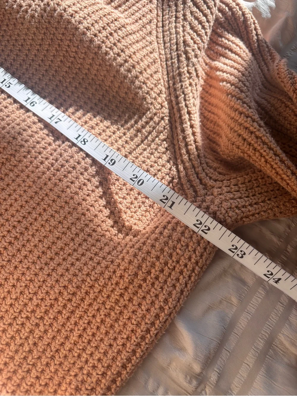 Michael Kors Chunky Ribbed Cowl Neck Sweater - Dusty Tan
